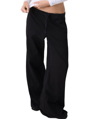 Guess Γυναικείο Τζιν Παντελόνι Loose Εφαρμογή Μαύρο W6YA2JD1192-GKNK