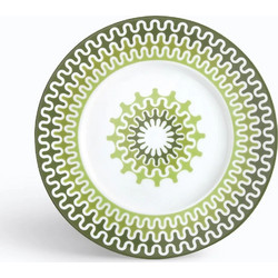 Ιωνία Illusion Green Πιάτα Ρηχά Πορσελάνης 6τμχ 8092041