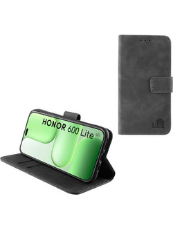 Lime Essential Magnet Book Stand Clip Θήκη (Honor 600 Lite 5G) Grey