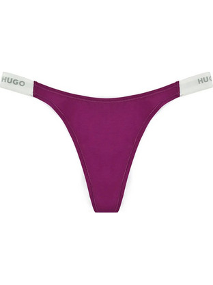 Hugo ID Βαμβακερό Γυναικείο String Μωβ 50557094-653