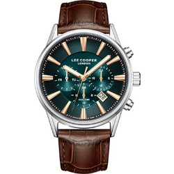 Lee Cooper Ανδρικό Ρολόι με Καφέ Δερμάτινο Λουράκι LC08411.394