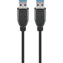 Goobay 95717 Καλώδιο USB-A Male 3.0 to USB-A Male 1m Black