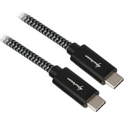 Sharkoon Braided USB-C to USB-C 1m Black Grey 4044951027064