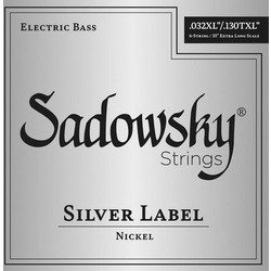 Sadowsky Silver Label Σετ 6 Χορδές Ηλεκτρικού Μπάσου Pure Nickel 32-130T"