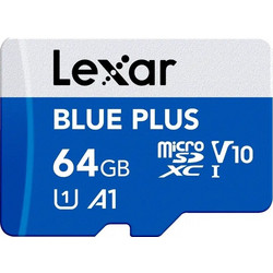 Lexar Blue Plus microSDXC 64GB Class 10 U1 V10 UHS-I A1 100MB/s