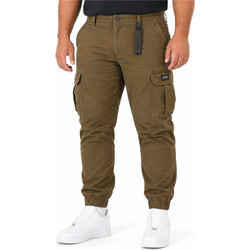 Double Ανδρικό Παντελόνι Cargo Joggers Ελαστικό Κανονική Εφαρμογή Καφέ 262CCP-4130