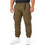 Double Ανδρικό Παντελόνι Cargo Joggers Ελαστικό Κανονική Εφαρμογή Καφέ 262CCP-4130