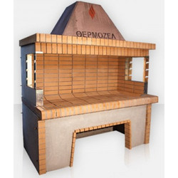 Thermozel Χτιστή Ψησταριά Μ175xΒ94xΥ208cm B209-4