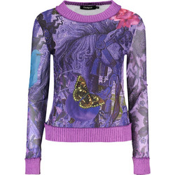 Desigual Γυναικεία Πλεκτή Μπλούζα Μωβ 26WWTK60
