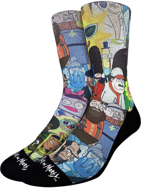 Good Luck Sock Rick and Morty Characters Ανδρικές Κάλτσες Ψηλές με Σχέδια Πολύχρωμες GLS-4255