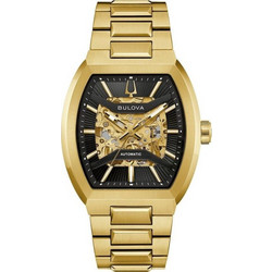 Bulova Maquina Ανδρικό Ρολόι Αυτόματο με Χρυσό Μεταλλικό Μπρασελέ 97A207