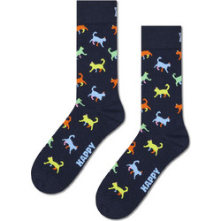 Happy Socks Kitten Love Βαμβακερές Γυναικείες Κάλτσες Μαύρες Πολύχρωμες με Σχέδια P003197-1000