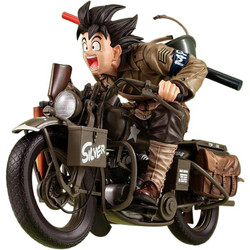 MegaHouse Dragon Ball Z Desktop Real McCoy Son Goku & Bike Φιγούρα 18cm
