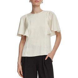 Michael Kors Γυναικείο Καλοκαιρινό Top Σατέν Εκρού MT6411QAYJ-110