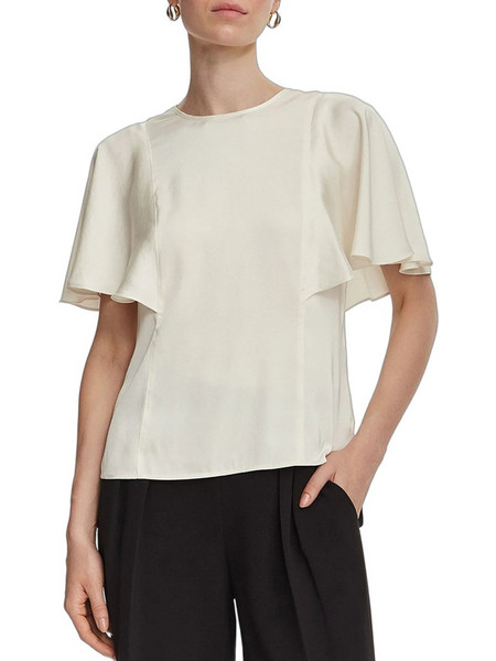 Michael Kors Γυναικείο Καλοκαιρινό Top Σατέν Εκρού MT6411QAYJ-110