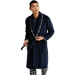 Vamp Χειμωνιάτικη Ανδρική Ρόμπα Fleece Navy Μπλε 25666