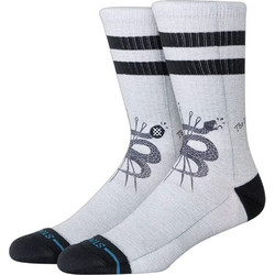Stance Threads Ανδρικές Κάλτσες Ψηλές με Σχέδια Λευκές A556C26THR-BLK