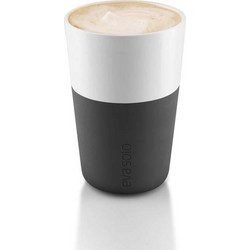 Eva Solo Marble Σετ Φλιτζάνια Latte Πορσελάνης Λευκά Μαύρα 369ml 2τμχ 501003