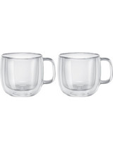 Zwilling Sorrento Plus Σετ Φλιτζάνια Cappuccino & Τσαγιού Πορσελάνης Διαφανή 450ml 2τμχ 1003096