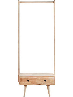 Nextdeco Βεστιάριο Ρούχων Φυσικό Χρώμα 65x40x165.5cm NX-11722