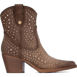 Xti Γυναικεία Μποτάκια Cowgirl Suede Ταμπά με Χοντρό Χαμηλό Τακούνι 146192