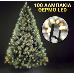 Target 100 Χριστουγεννιάτικα Λαμπάκια σε Σειρά Θερμά Λευκά 3.17m 1022.081