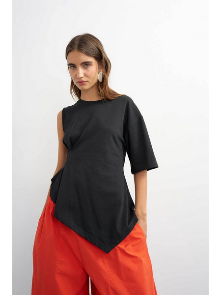 Topshop Γυναικείο Καλοκαιρινό Top Βαμβακερό Μαύρο 31002203
