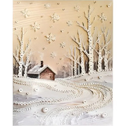 Χειμερινό Τοπίο Καμβάς Diamond Painting Kit 40x50cm 5885102
