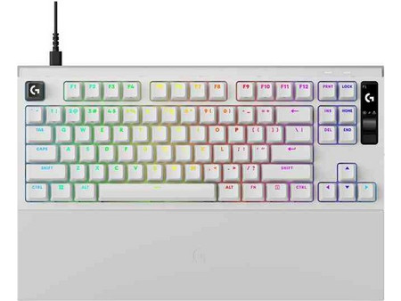 Logitech G Pro X2 Rapid Μηχανικό Gaming Πληκτρολόγιο TenKeyLess με Gateron KS-20 Magnetic Analog Διακόπτες RGB White