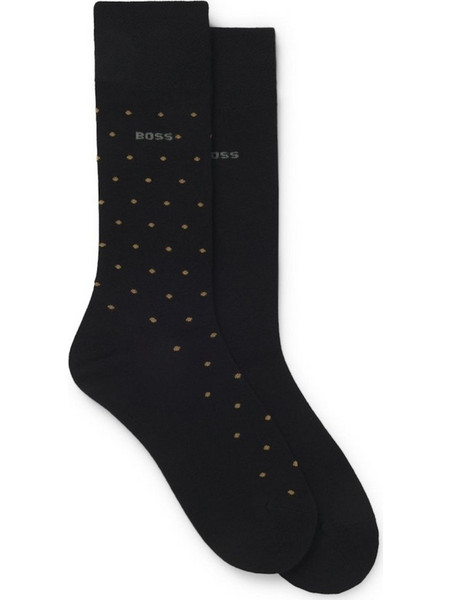 Hugo Boss Bamboo Ανδρικές Κάλτσες Ψηλές Μαύρες 2Pack 50547831-001