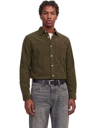 Jack & Jones Jprbluray Ανδρικό Πουκάμισο Κοτλέ Κανονική Καφέ 12301352