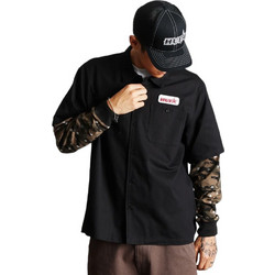 Huf Shadows Work Ανδρικό Πουκάμισο Μαύρο BU00288