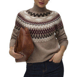 Vero Moda Γυναικεία Πλεκτή Μπλούζα Καφέ 10348416