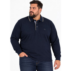 Double Ανδρική Μπλούζα Polo Μακρυμάνικη Navy Μπλε PS-3098A