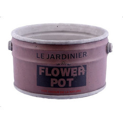 Espiel Paint Bucket Γλάστρα Εξωτερικού Χώρου Στρογγυλή Πήλινη Μωβ 23x13.5cm KAF126