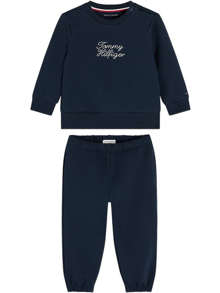 Tommy Hilfiger Βρεφικό Σετ Φόρμας για Αγόρι Χειμωνιάτικο Navy Μπλε KN0KN02248