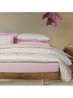 Das Home Σετ Σεντόνια Υπέρδιπλα Φανελένια 230x260 Happy Ecru Pink