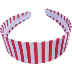 Novita Στέκα Μαλλιών Υφασμάτινη Ριγέ Κόκκινη