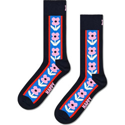 Happy Socks Ανδρικές Κάλτσες Ψηλές με Σχέδια Μαύρες P006812