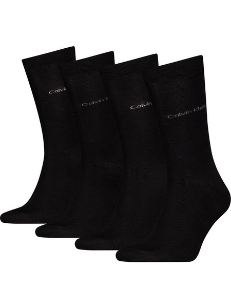 Calvin Klein Ανδρικές Κάλτσες Ψηλές Μαύρες 4Pack 701241259-001