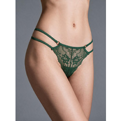 Milena By Paris Γυναικείο Sexy String με Δαντέλα Πράσινο 6990