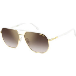 Carrera CA304S VVP/YK Γυναικεία Γυαλιά Ηλίου Aviator Μεταλλικά Λευκά με Καφέ Φακό