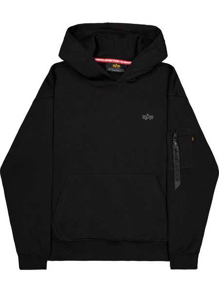 Alpha Industries Ανδρικό Φούτερ με Κουκούλα & Τσέπες Μαύρο 26833703