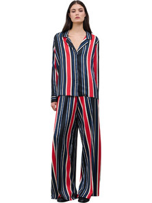 Combos Knitwear Ανοιξιάτικο Γυναικείο Σύνολο Πουκάμισο & Παντελόνι Navy Μπλε W7DKSE0040