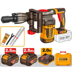 Ingco CDBLI423582E Πιστολέτο Μπαταρίας 42V 2x2.5Ah