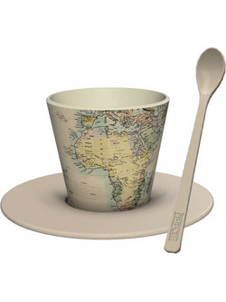 iDrink Old Map Φλιτζάνι Espresso & Ελληνικού Καφέ Πολύχρωμο 90ml ID5212