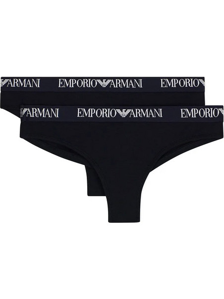 Emporio Armani Βαμβακερά Γυναικεία Brazil Μαύρα 2Pack EW000404AF13033-MC005