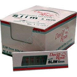 Κουτί με 24 πιπάκια τσιγάρου David Ross Super Slim 5mm (made in Italy)