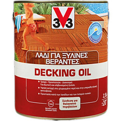 V33 Decking Λάδι Εμποτισμού Ξύλου Έτοιμο προς Χρήση Ματ Φυσικό 2.5lt