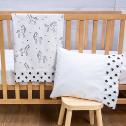 Abo Σετ Βρεφικά Σεντόνια Κούνιας 70x140+15 Cookie White/Black